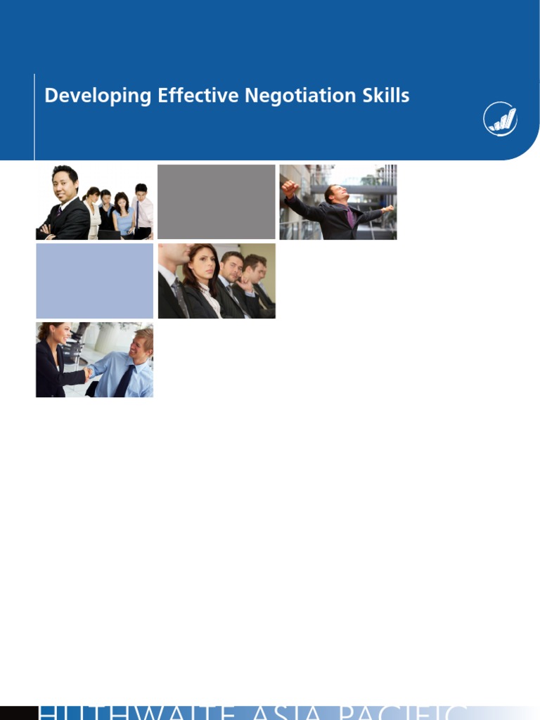 Developing Effective Negotiation Skills | PDF | Negotiation | Sales