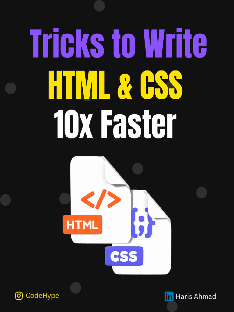 Write HTML and CSS 10× Faster | PDF