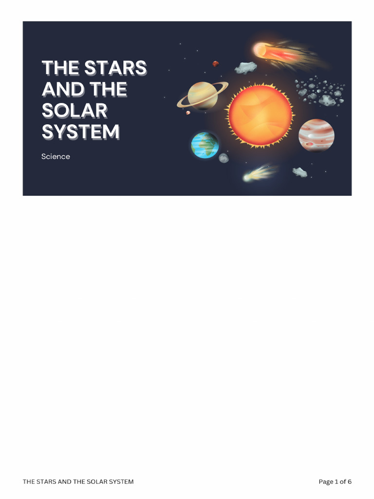 The Stars and The Solar System | PDF