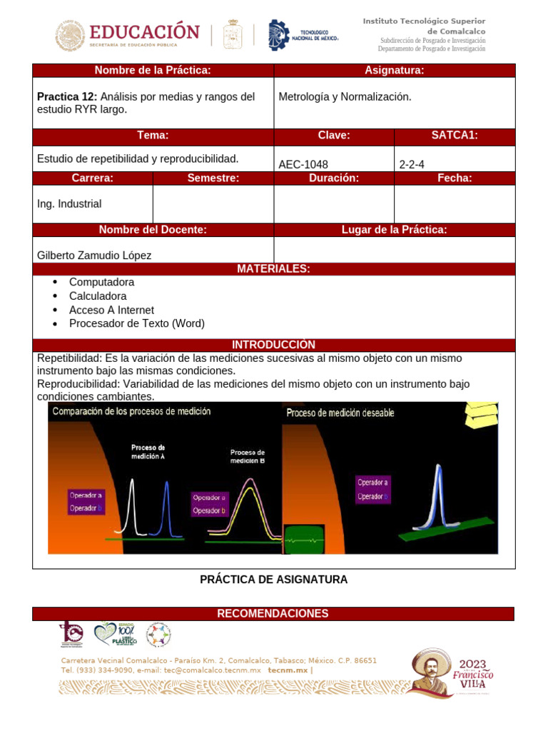 Análisis R&R en Metrología RYR | PDF | Medición | Exactitud y precisión
