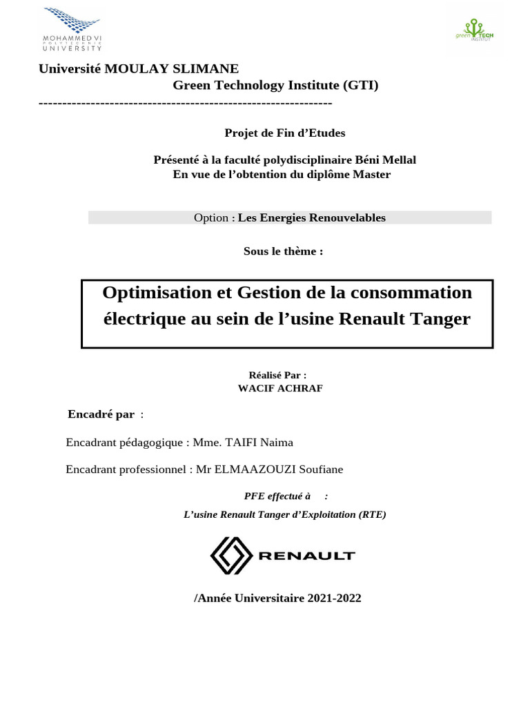 Rapport de Stage PFE - WACIF Achraf - 2 | PDF