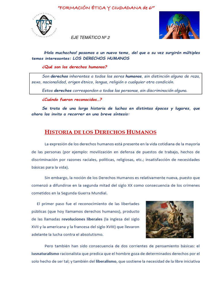 Historia y Generaciones de Los Derechos Humanos | PDF | Derechos ...