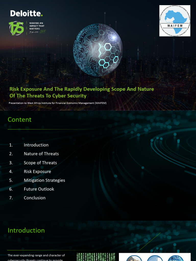 L2 - Risk Exposure and The Rapidly Developing Scope and Nature of The ...