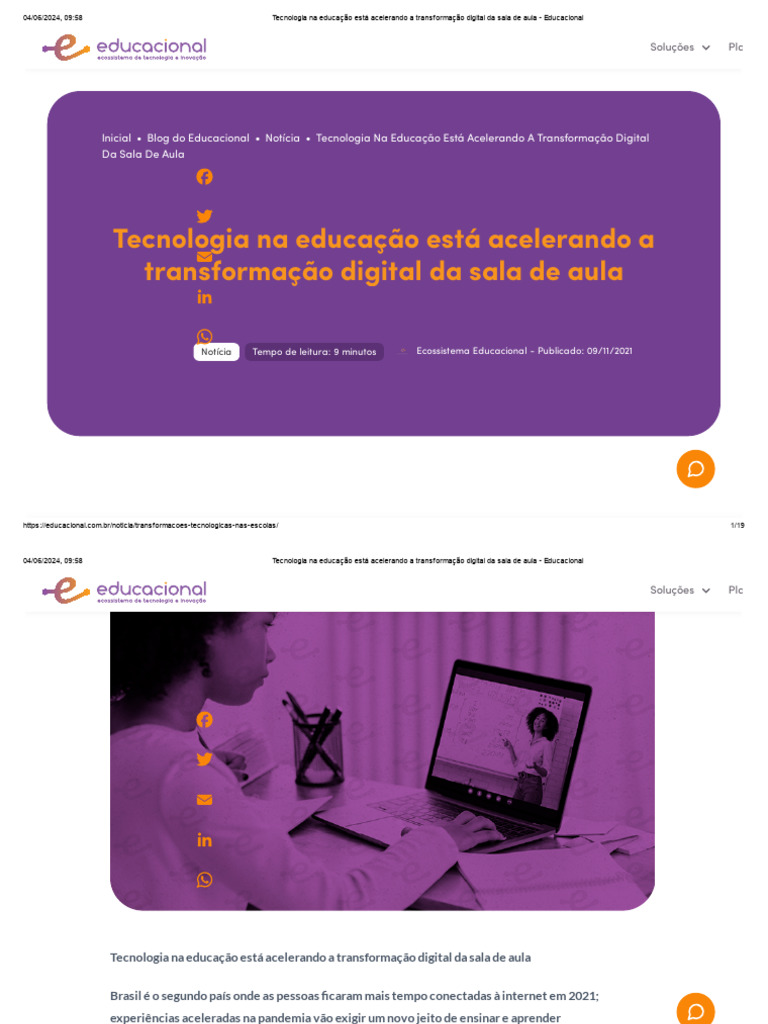 Transformação Digital na Educação | PDF | Tecnologia da Informação e ...