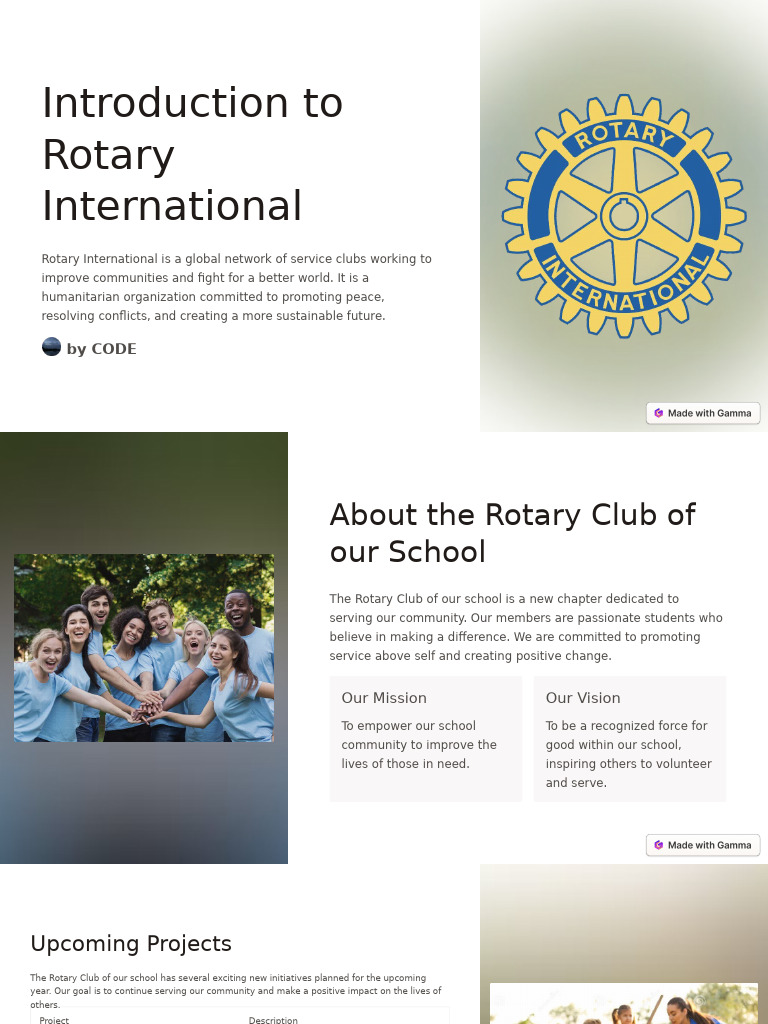 Introduction To Rotary International | PDF