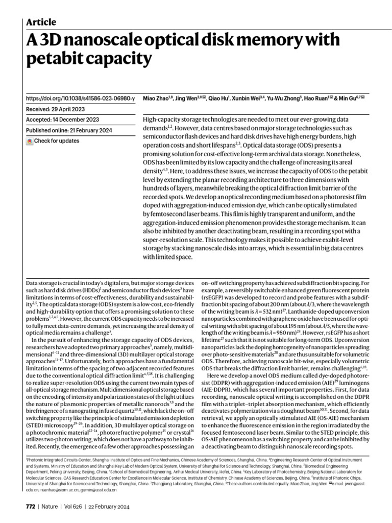 Petabit Optical Disk | PDF