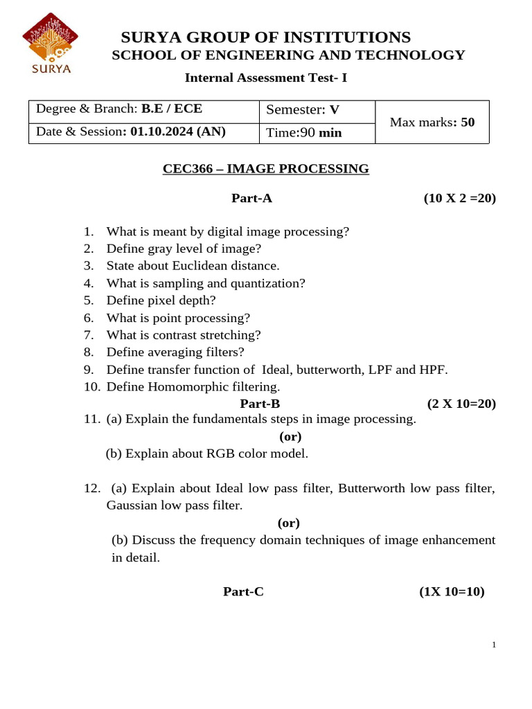 Ece 3rd Year _iat i Cec366_ip | PDF