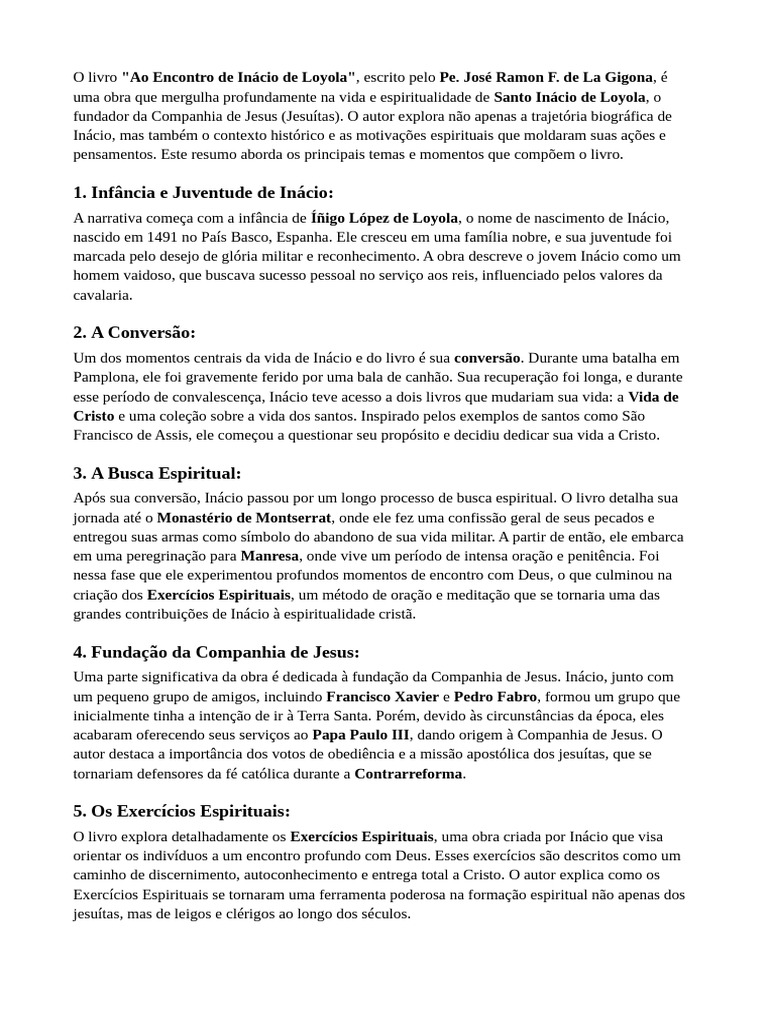 Ao Encontro de Inacio de Loyola | PDF