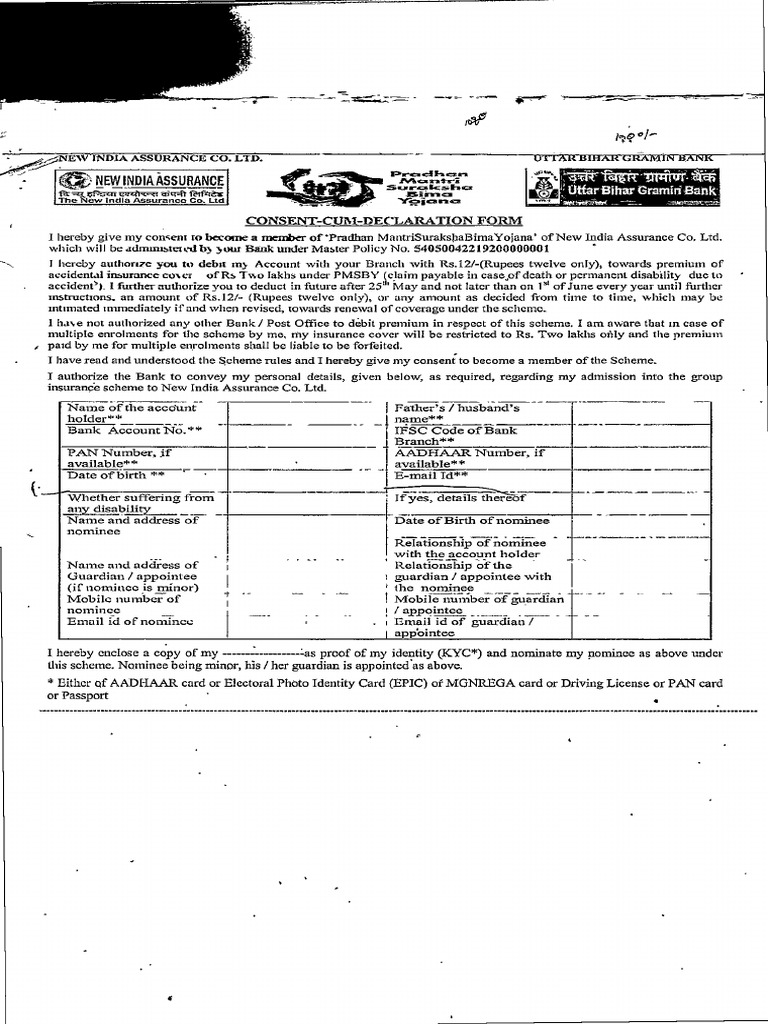 PMSBY | PDF
