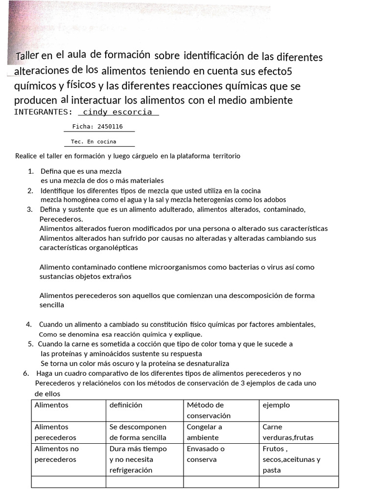 Alteraciones en Los Alimentos | PDF