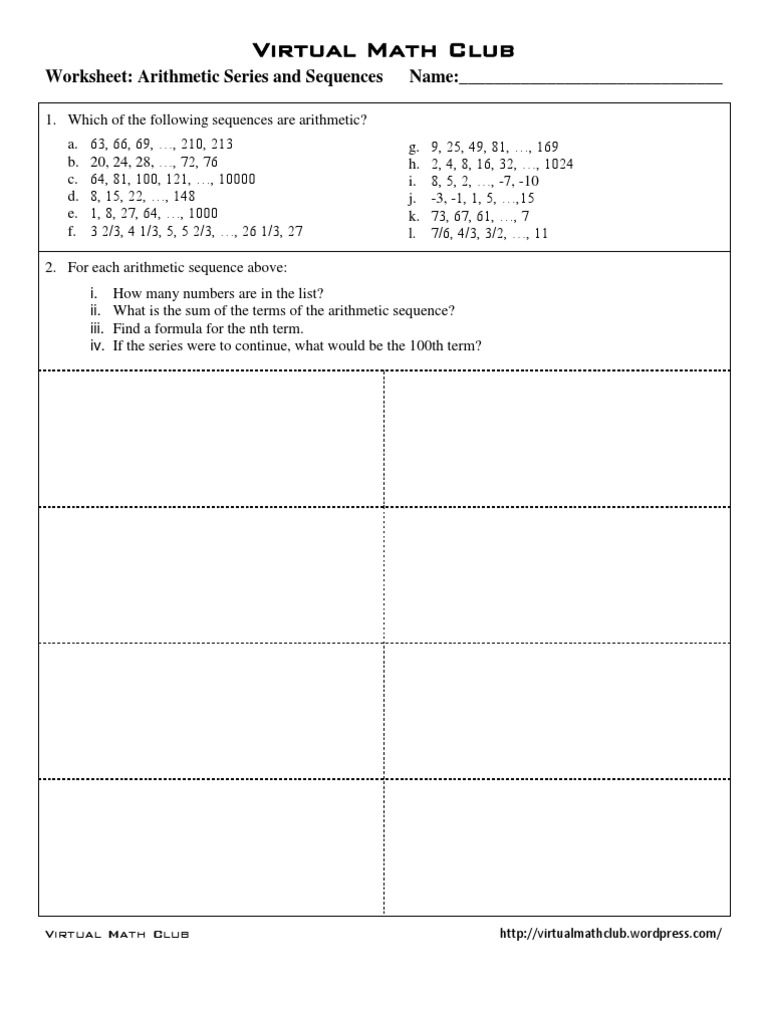 Math Series for Students | PDF