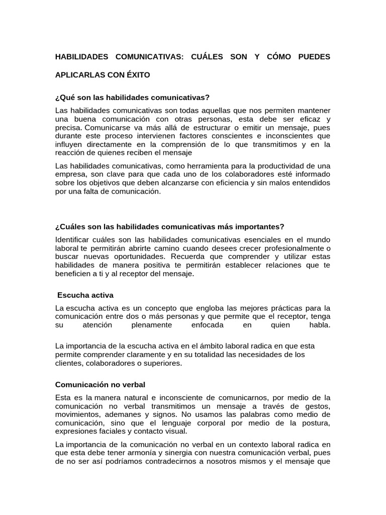 La Comunicacion 25-09-24 | PDF | Comunicación | Crecimiento personal y ...