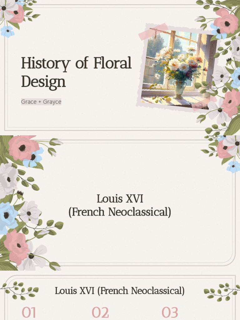 History Of Floral Design Timeline
