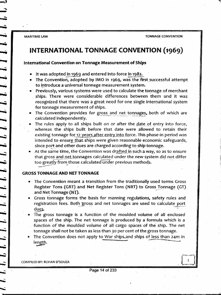 2.tonnage Convention | PDF