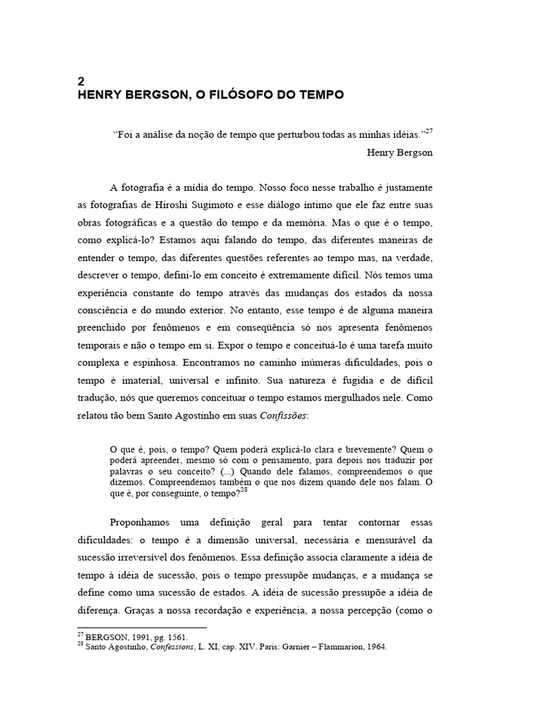 Henry Bergson, O Filósofo Do Tempo | PDF