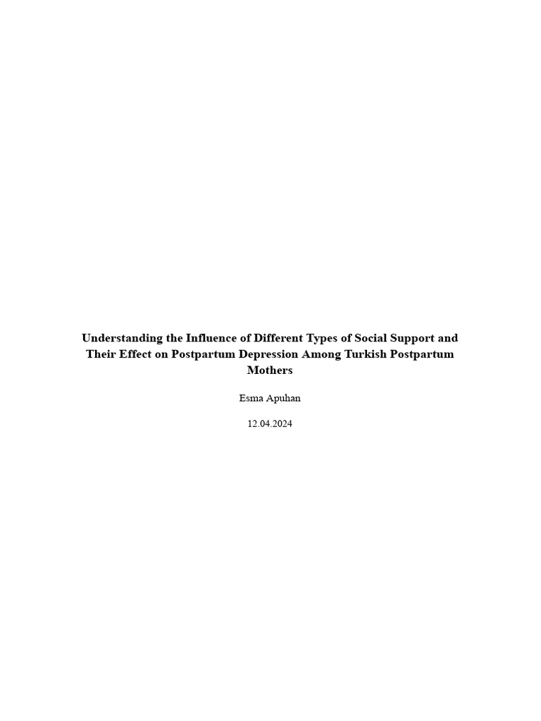 Understanding The Influence of Different Types of Social Support and ...