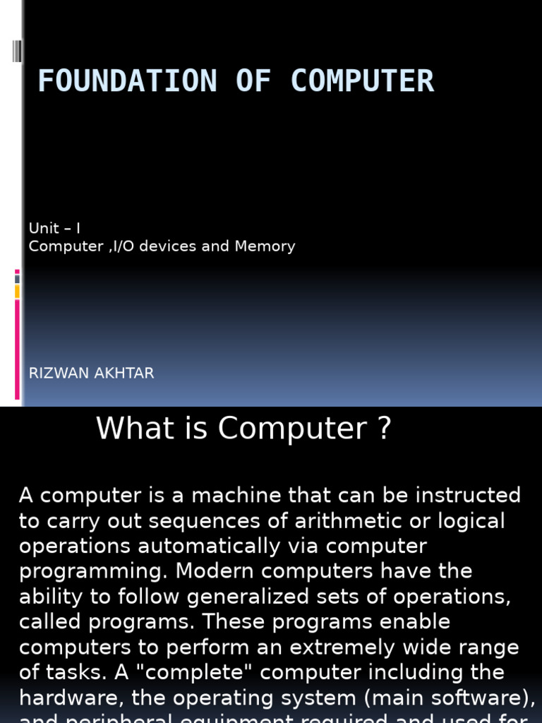 Foundation of Computer | PDF