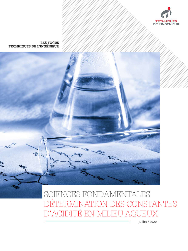 Livre Blanc Determination Des Constantes D Acidite en Milieu Aqueux | PDF