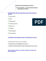 Fatores que influenciam a multiplicação de células