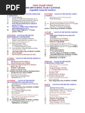 F.S.S がんばれエスト SCHOOL CALENDAR 2008-2009 F.S.S がんばれエスト SCHOOL CALENDAR 2008-2009 - メルカリ