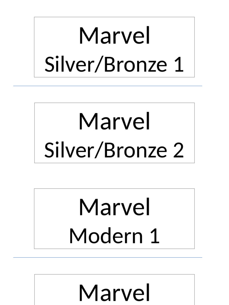 Comic Box Fronts | PDF