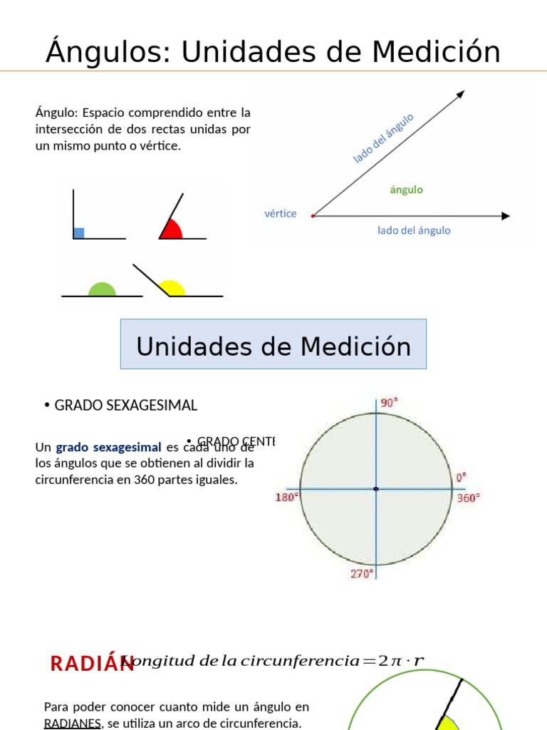 Ángulos - Unidades de Medición | PDF