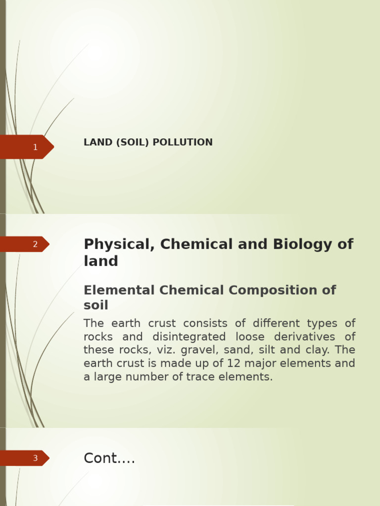 Land (Soil) Pollution | PDF