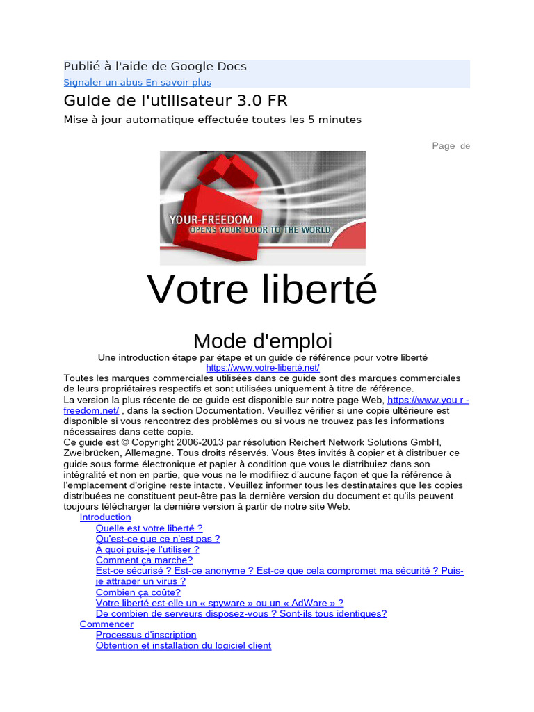 Your Freedom Guide | PDF