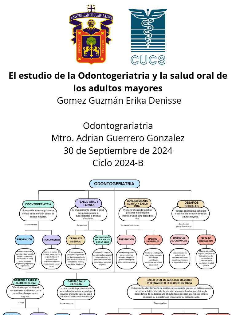 El Estudio de La Odontogeriatria y La Salud Oral de Los Adultos Mayores ...