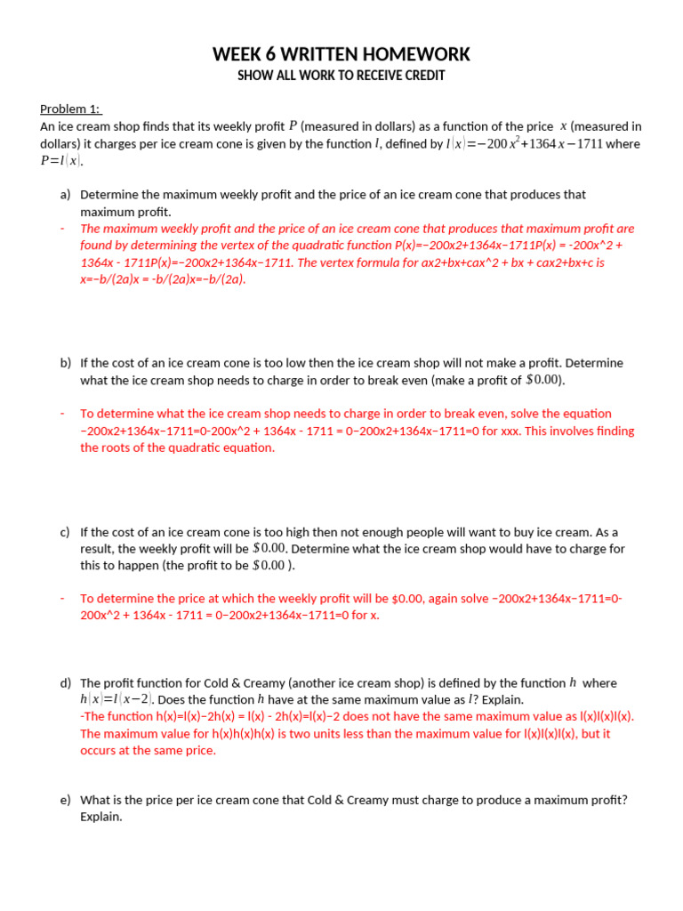 Written HW Week 6 SP 21 | PDF
