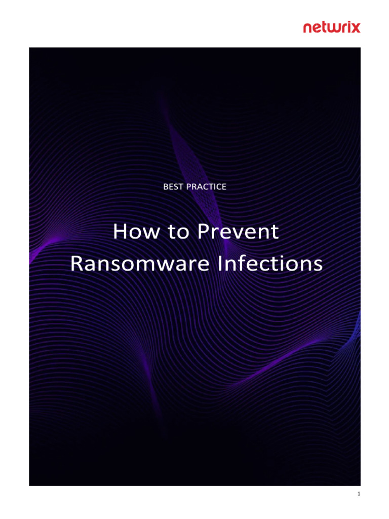 How To Prevent Ransomware Infections | PDF