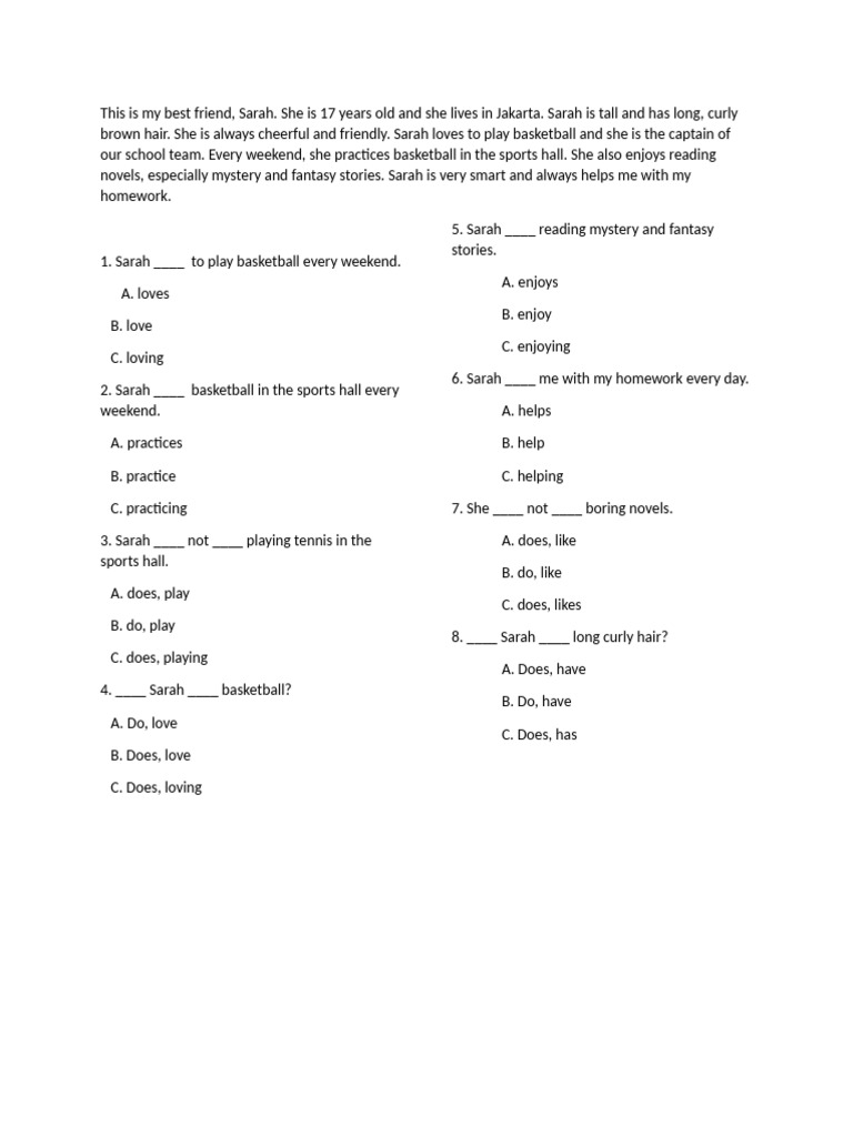Descriptive text simple present pdf