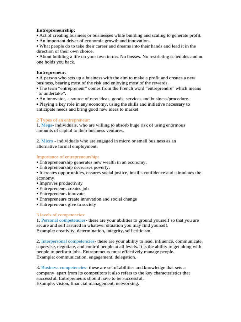 Entrepreneurship Pdf