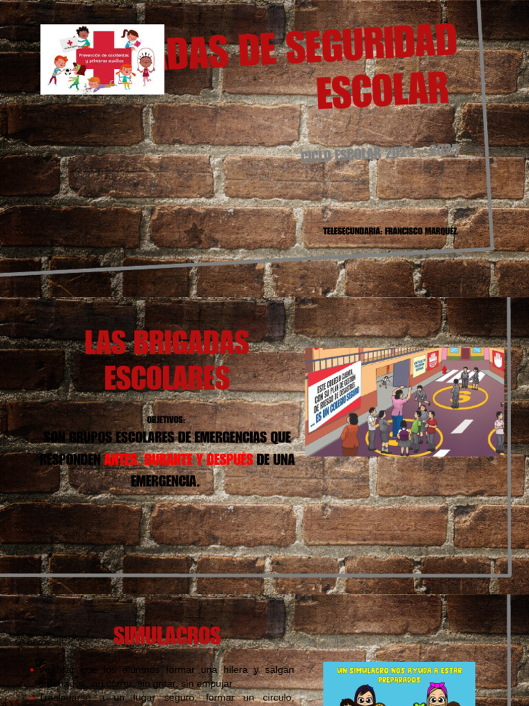 Brigadas de Seguridad Escolar 2024-2025 | PDF