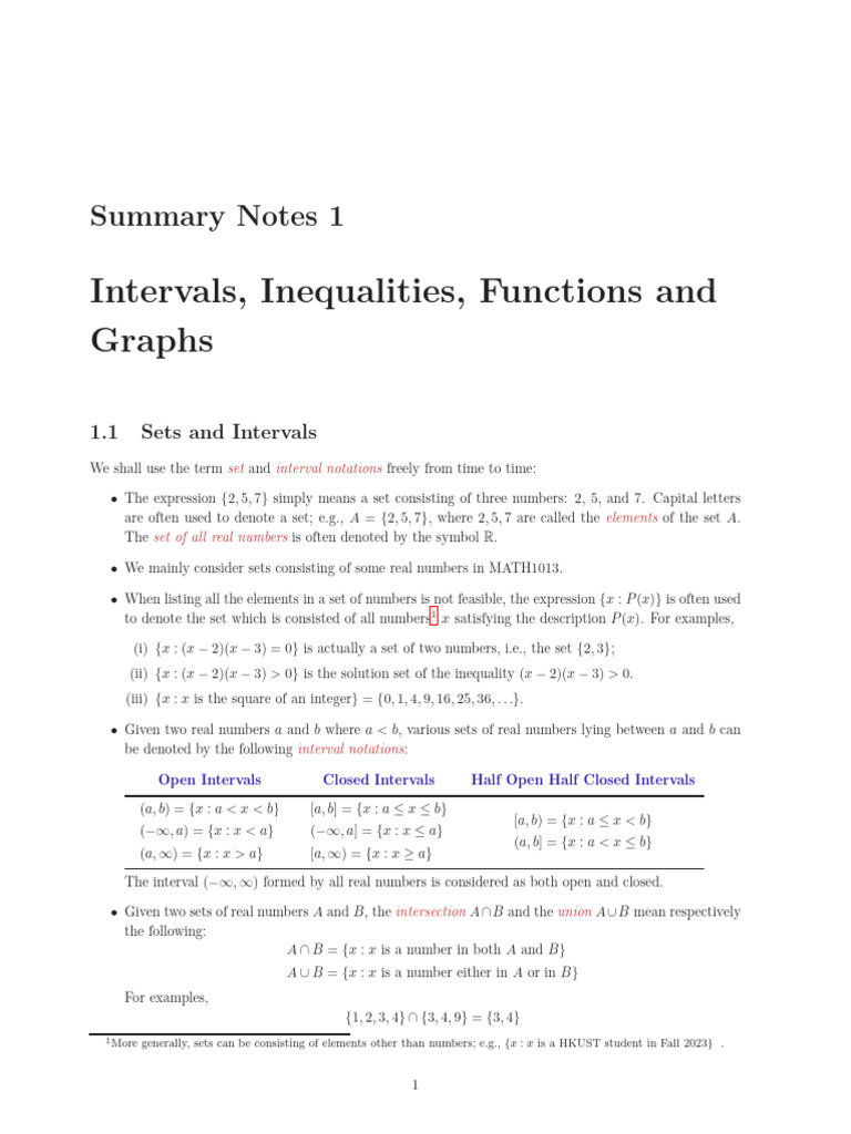 Notes 1 | PDF