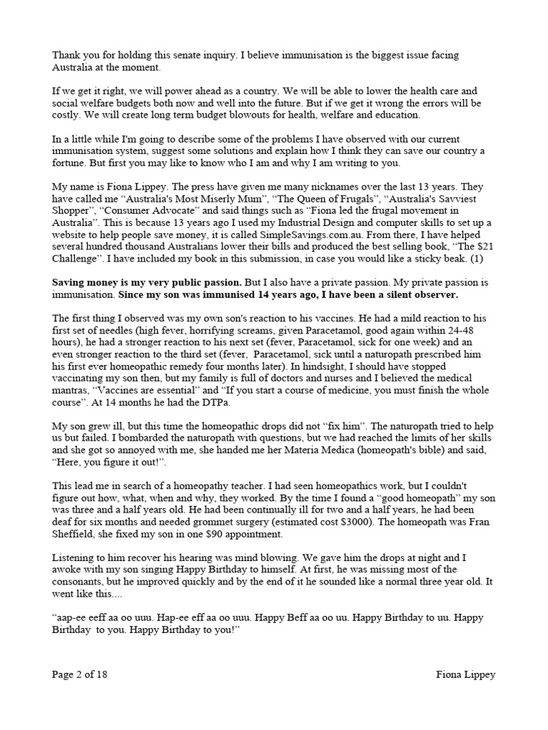 Sub476 - Lippey - Paper Submitted in Senate Inquiry | PDF