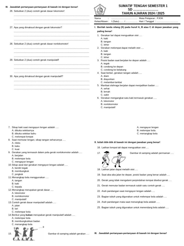 Sts 1 pjok kelas 1 6 2024 2025 pdf