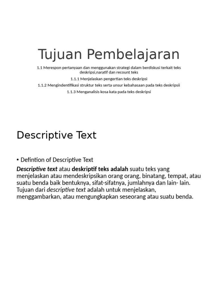 Descriptive Text | PDF