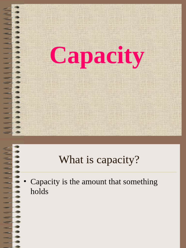 Capacity Powerpoint | PDF