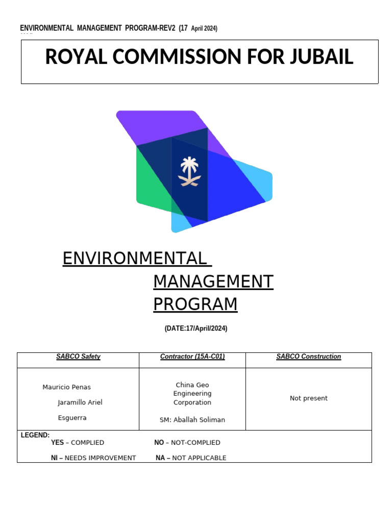 15A-C01-CGC-Q2 Environmental Management Focus Audit | PDF | Waste ...