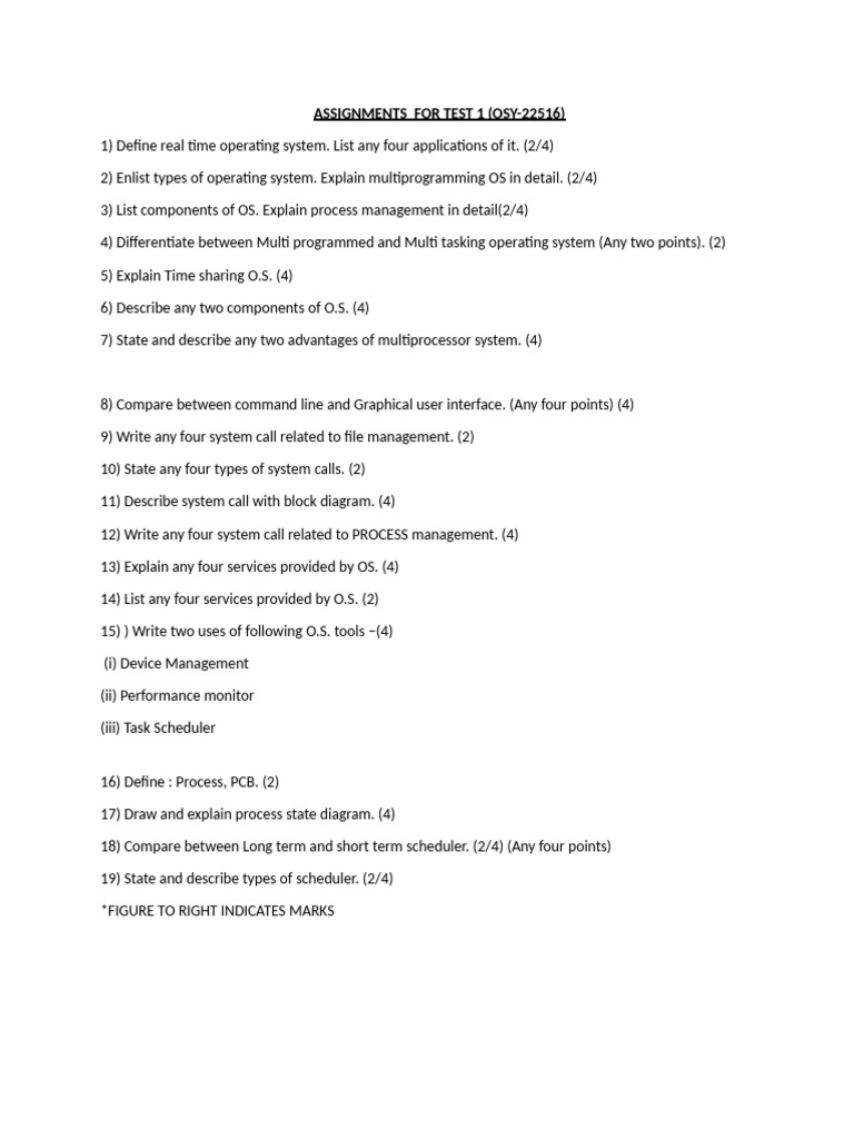 Osy Assignments | PDF