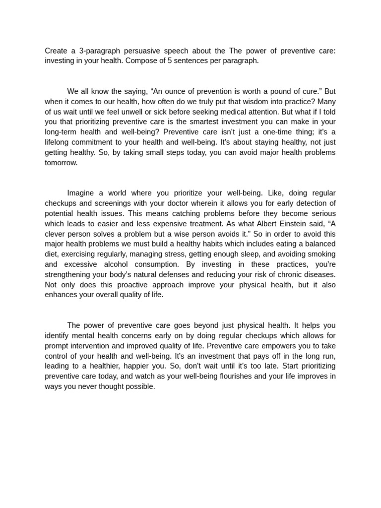 Preventive Care Meaning