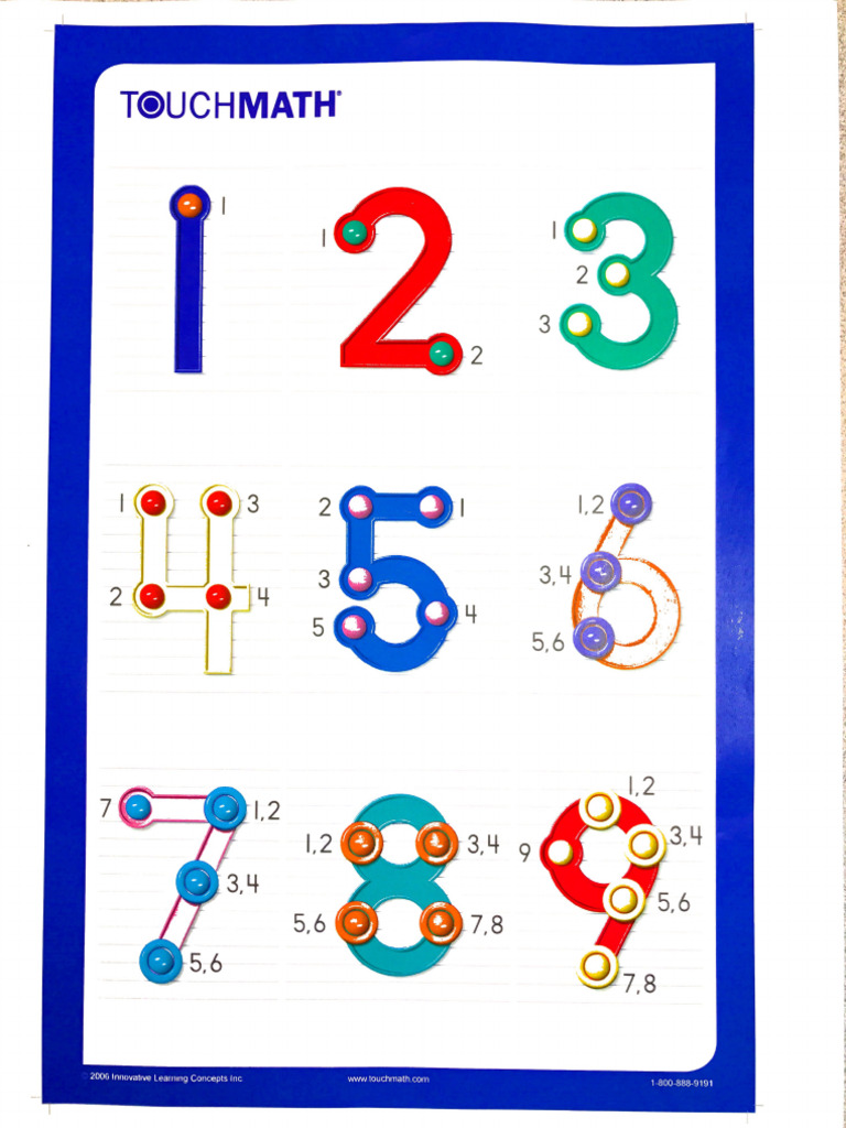 Entering 1st Grade Summer Project-Touch Math 2018-2019 | PDF