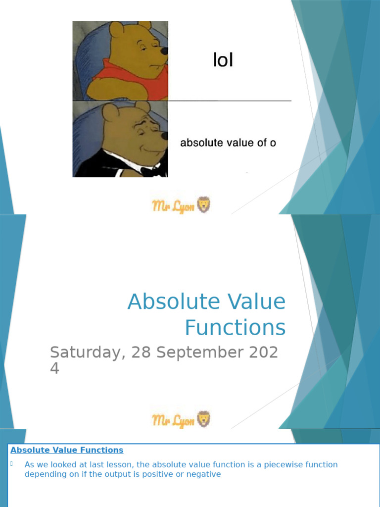 Understanding Absolute Value Functions | PDF