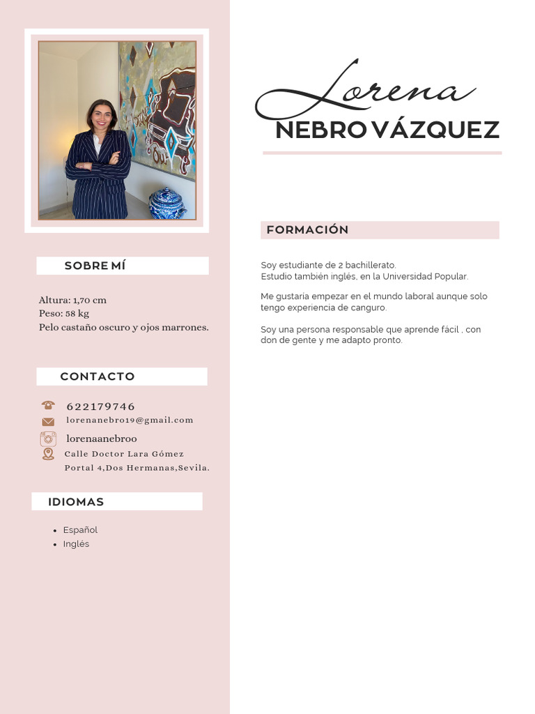 Copia de Currículum Vitae CV Diseñadora y Arquitecta Minimalista Rosa | PDF