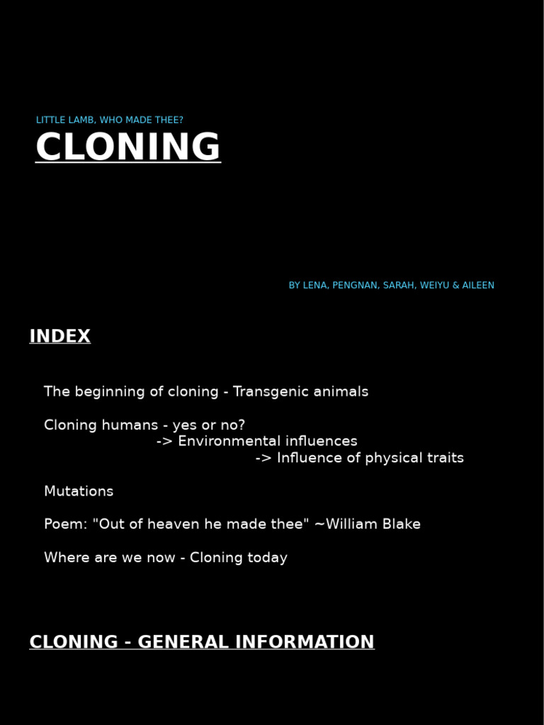 Cloning | PDF