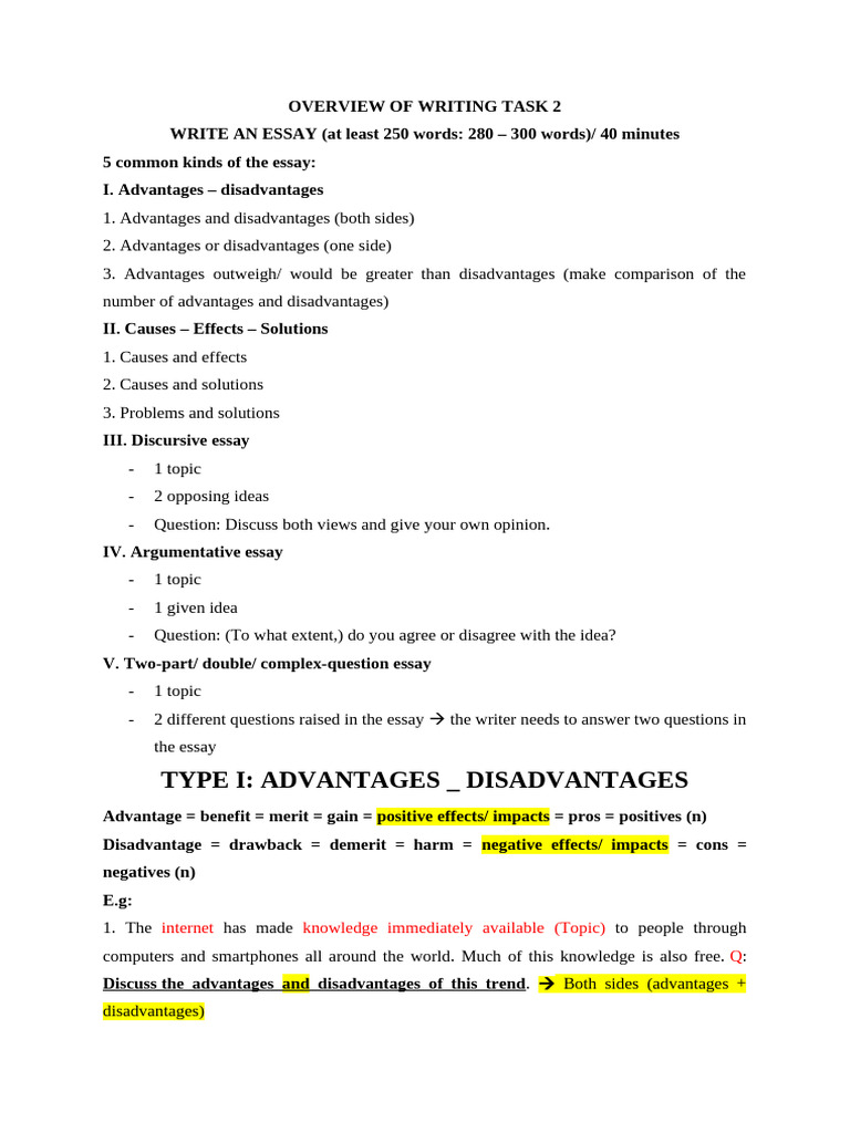 TYPE I - Advantages Disadvantages | PDF