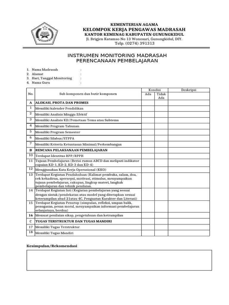 3 - Instrumen Perencanaan Pembelajaran | PDF