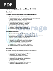 Voice Change Exercise For Class 10 TH
