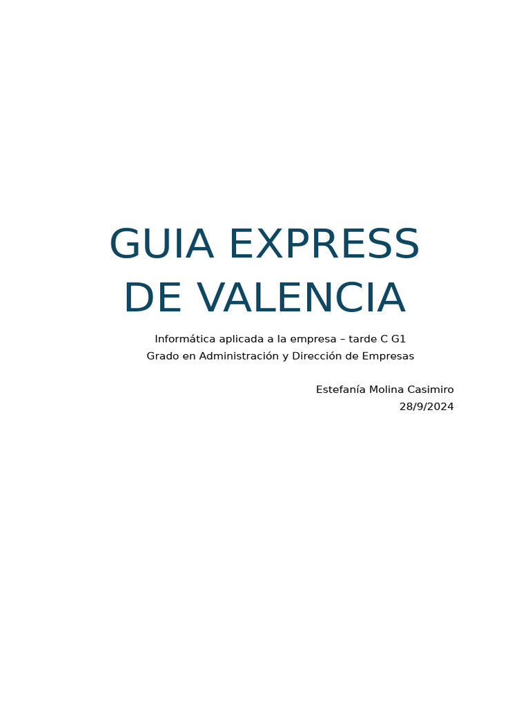 Guia Express De Valencia Pdf